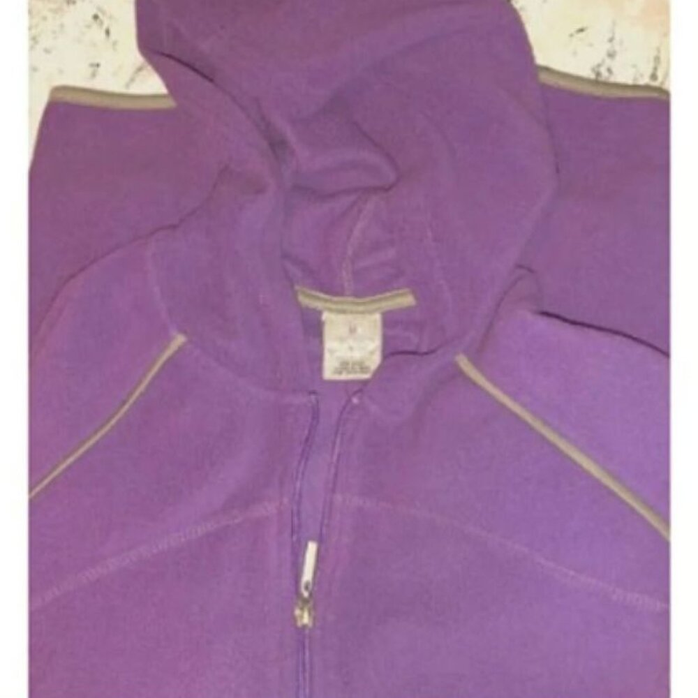 Starting point Hooded velour jacket, Purple in size Med.